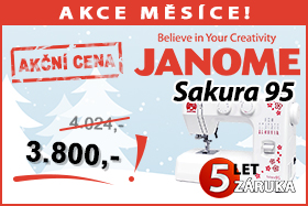 Šicí stroje Janome Sakura 95 za zvýhodněnou cenu