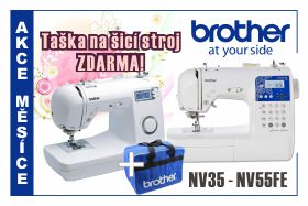 Šicí stroje Brother NV 35 a NV 55 FE s taškou na šicí stroj ZDARMA