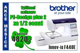 Vyšívací stroj Brother F 440 E se softwarem za poloviční cenu