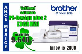 Šicí a vyšívací stroj Brother NV 2600 se softwarem pro tvorbu výšivek zdarma