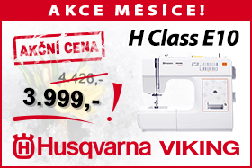 Šicí stroj Husqvarna H Class E 10 za zvýhodněnou akční cenu Šicí stroj Husqvarna H Class E 10 za zvýhodněnou akční cenu
