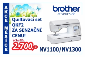 Šicí stroj Brother NV 1100 a NV 1300 s quiltovacím setem zdarma