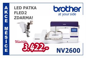 Šicí a vyšívací stroj Brother NV 2600 s patkou s LED ukazatelem ZDARMA