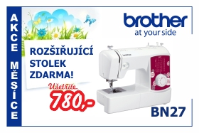 Šicí stroje Brother BN 27 se stolkem pro rozšíření pracovní plochy ZDARMA Šicí stroje Brother BN 27 se stolkem pro rozšíření pracovní plochy ZDARMA