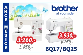 Šicí stroj Brother BQ 17 a BQ 25 za zvýhodněnou akční cenu