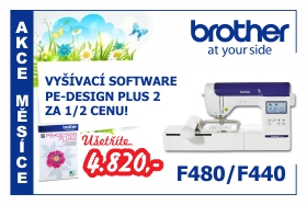Vyšívací a šicí a vyšívací stroje Brother F440 a F480 s možností zakoupit software za 50% cenu! Vyšívací a šicí a vyšívací stroje Brother F440 a F480 s možností zakoupit software za 50% cenu!