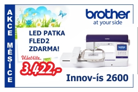 Šicí a vyšívací stroj Brother NV 2600 s patkou s LED ukazatelem ZDARMA Šicí a vyšívací stroj Brother NV 2600 s patkou s LED ukazatelem ZDARMA