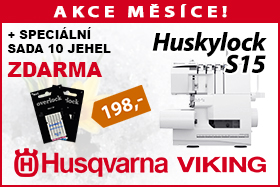 Overlock Husqvarna Huskylock S15 se sadou 10 speciálních jehel ZDARMA