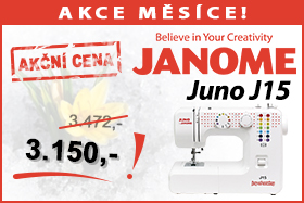 Šicí stroj Janome Juno J 15 za zvýhodněnou akční cenu
