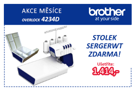 Overlock Brother 4234D s přídavným stolkem SERGERWT ZDARMA