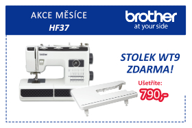 Šicí stroj Brother HF 37 s přídavným stolkem ZDARMA