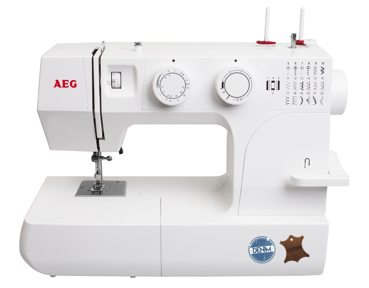 Šicí stroj AEG 145DL s patkou na overlockový steh