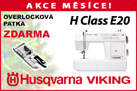 Šicí stroj Husqvarna Viking H Class E20 s patkou pro overlockový steh ZDARMA