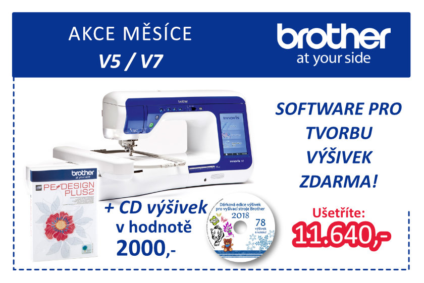 Vyšívací software zdarma k uvedeným strojům Brother