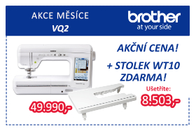Šicí stroj Brother Innov-IS VQ2 s přídavným stolkem zdarma