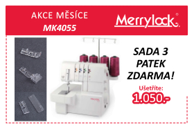 Coverlock Merrylock MK 4055 se sadou 3 ks patek ZDARMA