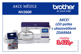 Šicí a vyšívací stroj Brother NV 2600 s patkou s LED ukazovátkem ZDARMA