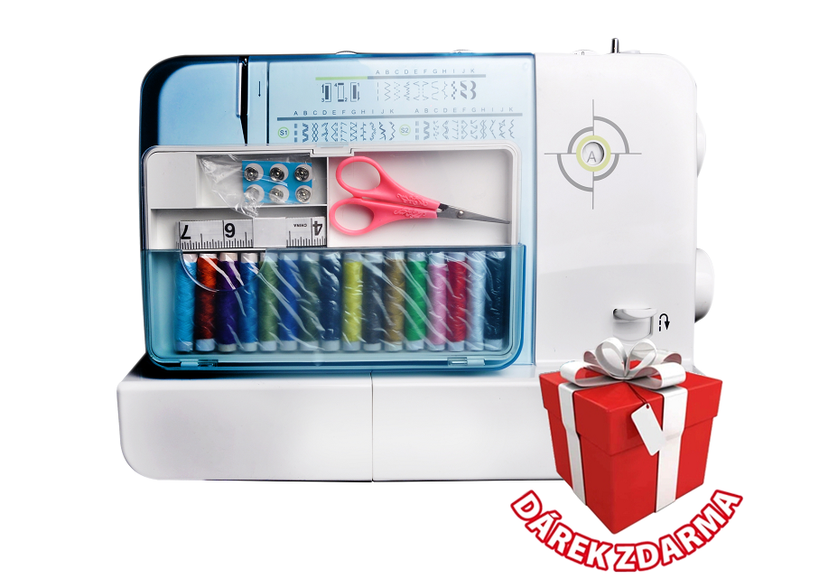 Šicí stroj Lucznik 2005 Amelia II s šicí soupravou a sadou 10 ks patek ZDARMA