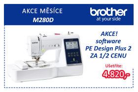 Šicí a vyšívací stroj Brother Innov-IS M280D v akci