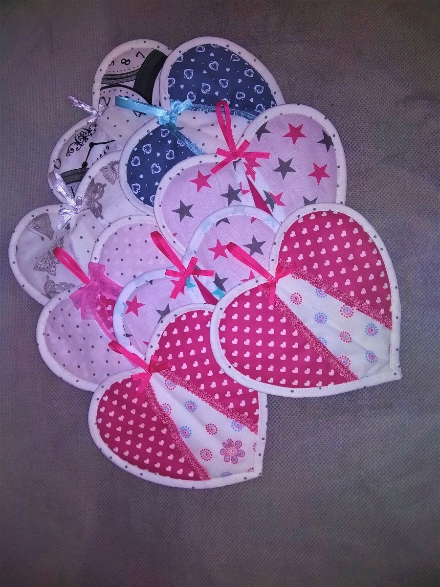 Chňapka srdce - hotové výrobky