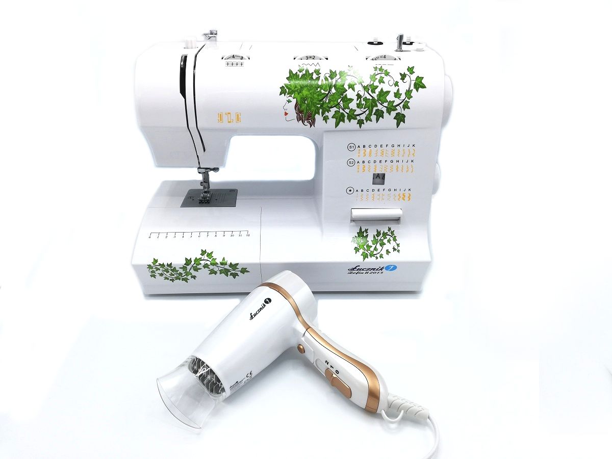 Šicí stroj Lucznik 2015 Zofia II + vysoušeč vlasů Lucznik HD2018