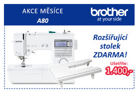 Šicí stroj Brother Innov-Is A80 s přídavným stolkem zdarma