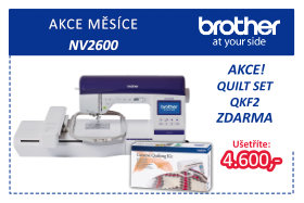 Šicí a vyšívací stroj Brother NV 2600 s quiltovacím setem jako dárek zdarma