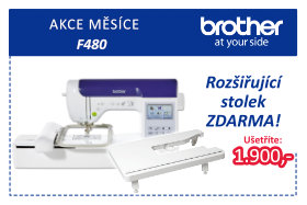 Šicí a vyšívací stroj Brother Innov-IS F480 s přídavným stolkem zdarma