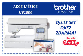 Šicí stroj Brother NV 1300 s quiltovacím setem zdarma