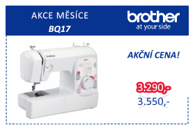 Šicí stroj Brother BQ 17 za zvýhodněnou akční cenu