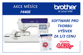 Vyšívací stroj Brother Innov-IS F 440 s dokoupitelným softwarem za 1/2 cenu