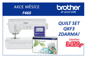 Šicí stroj Brother F 460 s quiltovacím setem zdarma