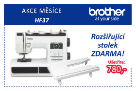 Šicí stroj Brother HF 37 s přídavným stolkem zdarma
