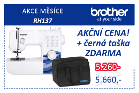 Šicí stroj Brother RH137 za akční cenu s taškou na stroj ZDARMA