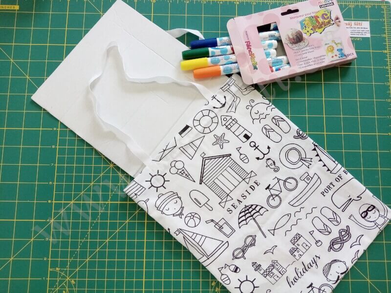 Vybarvování hotové tašky