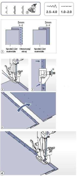 Návod k použití patka pro slepý steh Lucznik