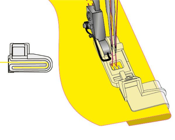 Lemovacia pätka pre Bernette b42, b48 Funlock