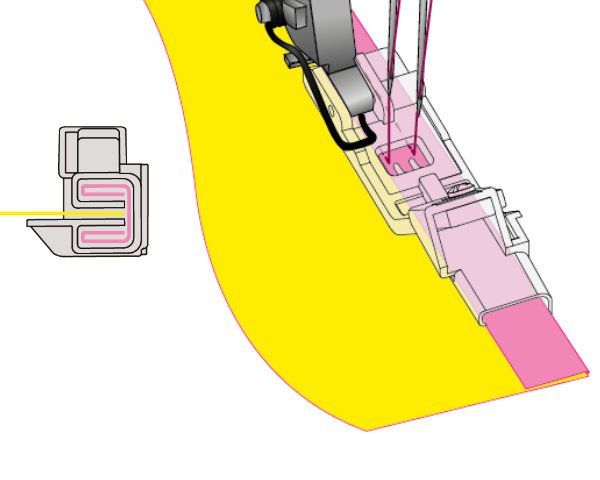 Lemovanie šikmým prúžkom - Bernette Funlock