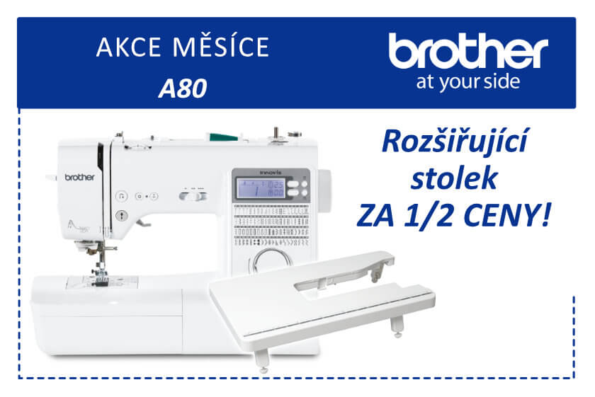 Šicí stroj Brother Innov-Is A80 v setu s přídavným stolkem za zvýhodněnou cenu