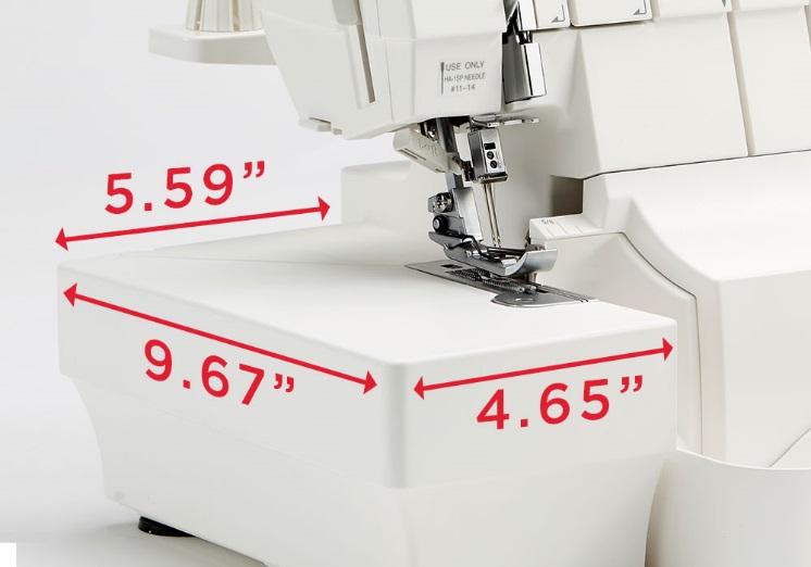 Rozmer pracovnej plochy pri stroji Janome AT2000D
