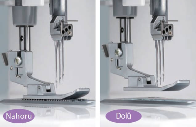 Baby Lock Euphoria BLC4 automatické zasunutie podávača pri zdvihu pätky