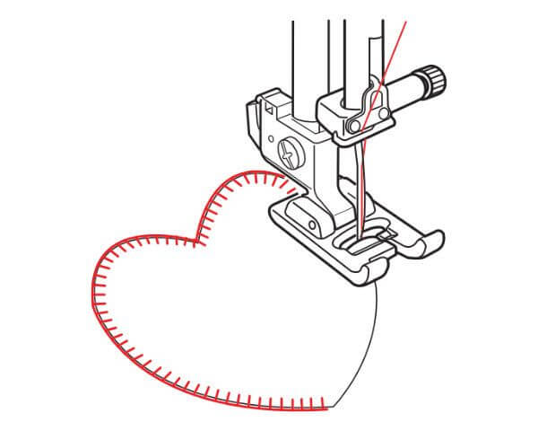 Vyšívacia pätka priehľadná