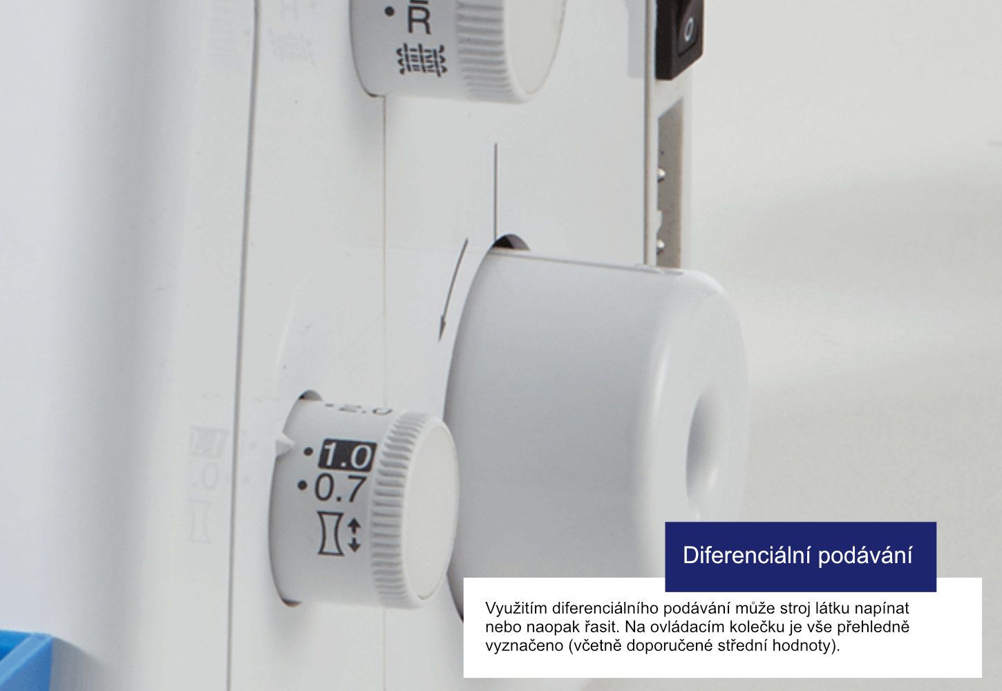 Overlock Brother 3034DWT diferenciálne podávanie