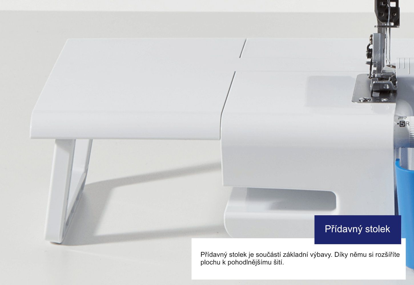 Overlock Brother 3034DWT prídavný stolík