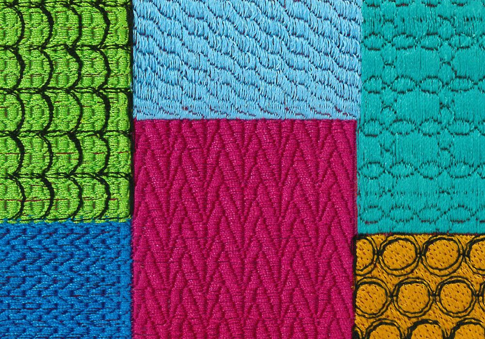 Vyplnenie výšivky vybraným motívom