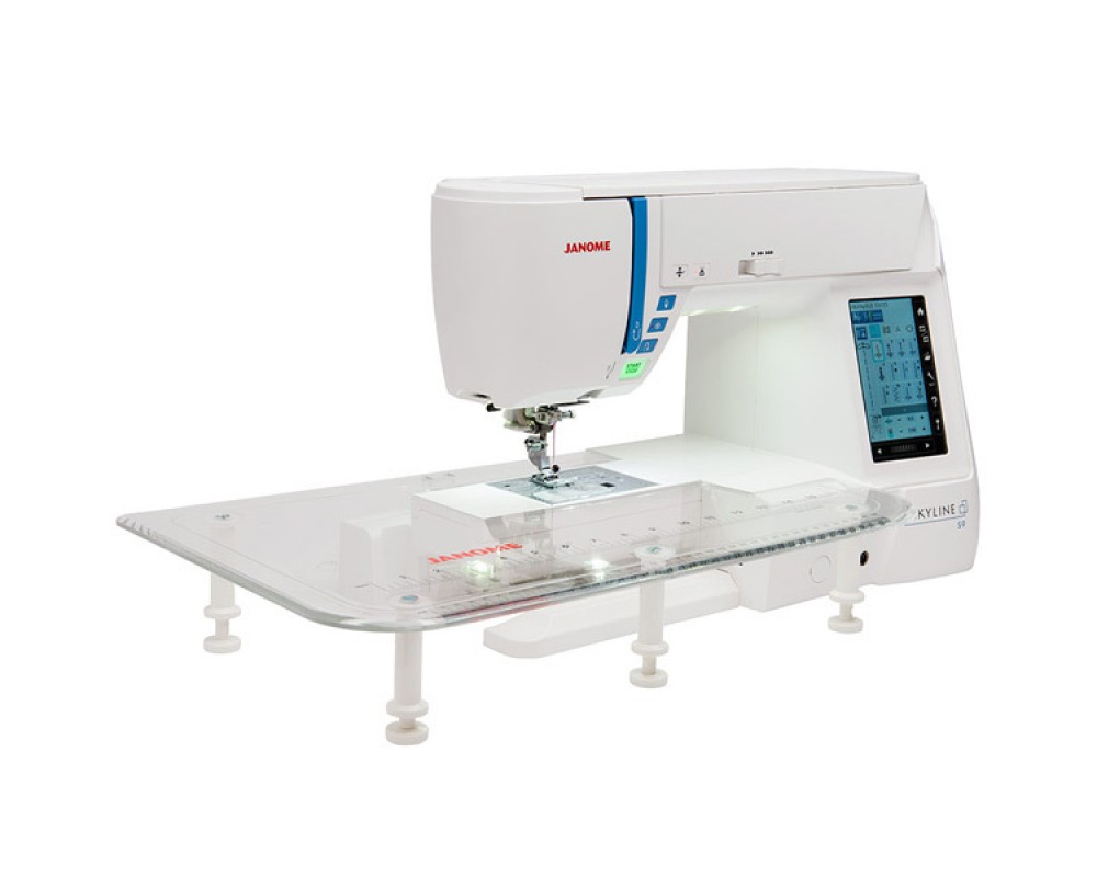 Šijací a vyšívací stroj Janome Skyline S9 s prídavným stolíkom
