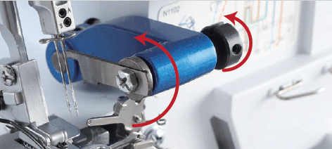 Juki MO - 80 CB možnosť vypnutia horného noža