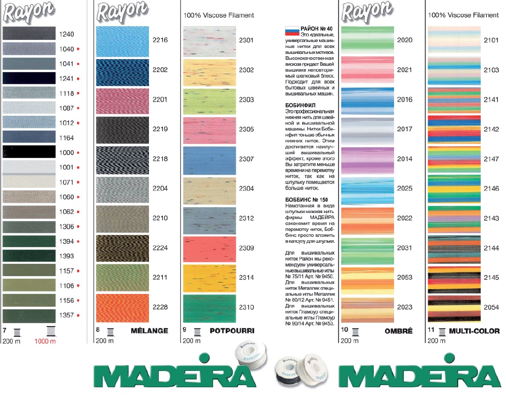 Madeira Rayon farebnice 2