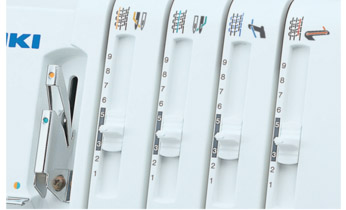 Overlock Juki MO - 114 D - Lay in typ navliekania ihiel