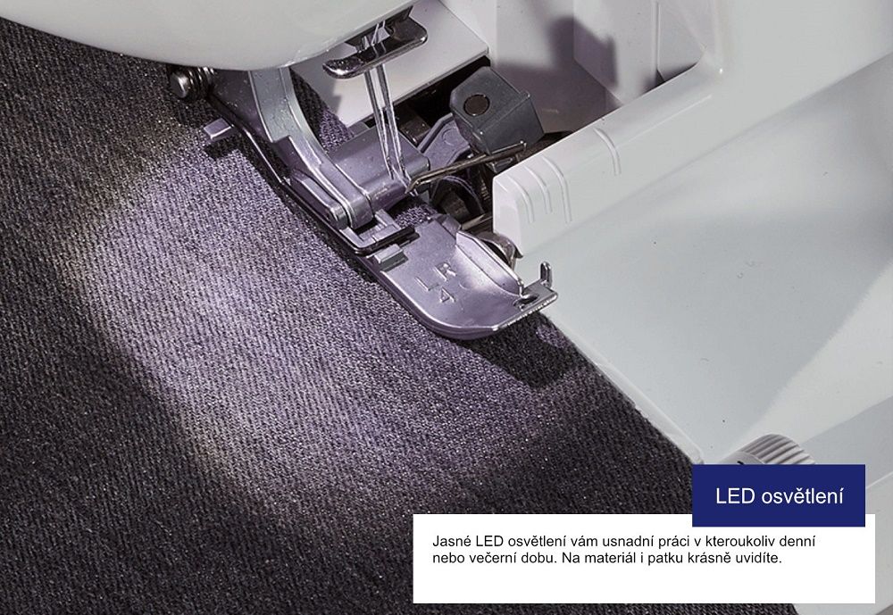 Overlock Brother 3034 DWT osvetlenie pracovnej plochy